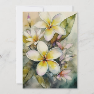 Cartes Pour Fêtes Annuelles Plumeria jaune hawaïenne