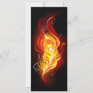 Cartes Pour Fêtes Annuelles Plumes de paquetage de feu