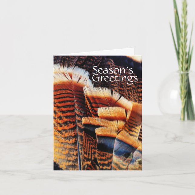 Cartes Pour Fêtes Annuelles Plumes saisonnières de queue de Turquie Générique  (Devant)