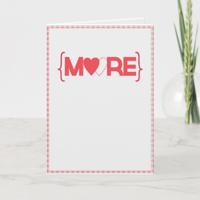 Cartes Pour Fêtes Annuelles Plus d'amour (Devant)