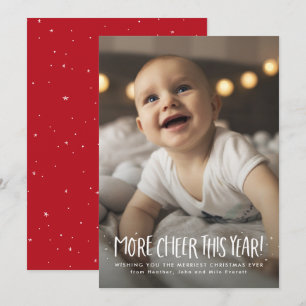 Cartes Pour Fêtes Annuelles Plus de bonne humeur cette année photo de Noël mig
