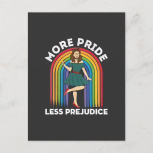 Cartes Pour Fêtes Annuelles Plus de fierté Moins de préjugé LGBT Pride Mois