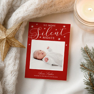 Cartes Pour Fêtes Annuelles Plus de nuits silencieuses Annonce de naissance de