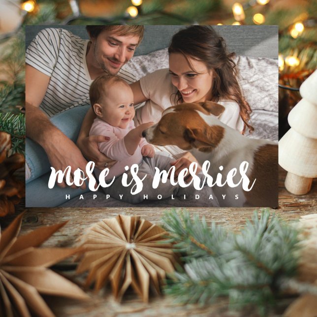 Cartes Pour Fêtes Annuelles Plus d'informations sur Merrier Holiday Photo (Créateur téléchargé)