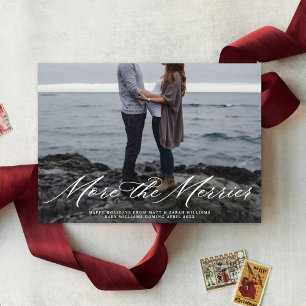 Cartes Pour Fêtes Annuelles Plus Élégant Plus Le Merrier Noël Grossesse Photo