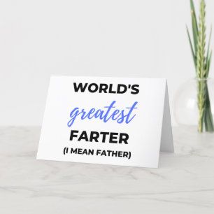 Cartes Pour Fêtes Annuelles Plus Grand Peteur du Monde Je veux dire Papa bl