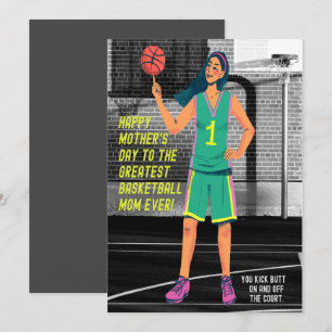 CARTES POUR FÊTES ANNUELLES PLUS GRANDE MOM DE BASKETBALL JAMAIS