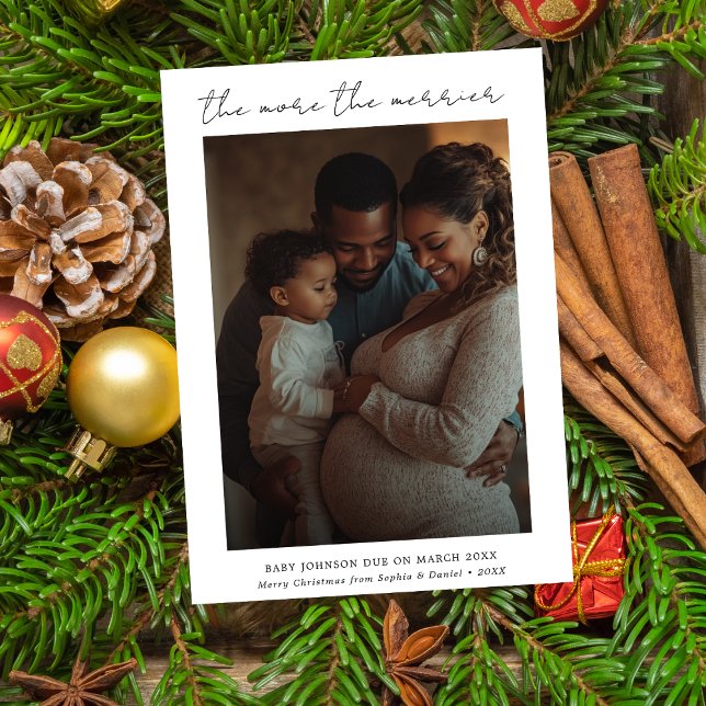 Cartes Pour Fêtes Annuelles Plus la grossesse blanc est belle (Créateur téléchargé)