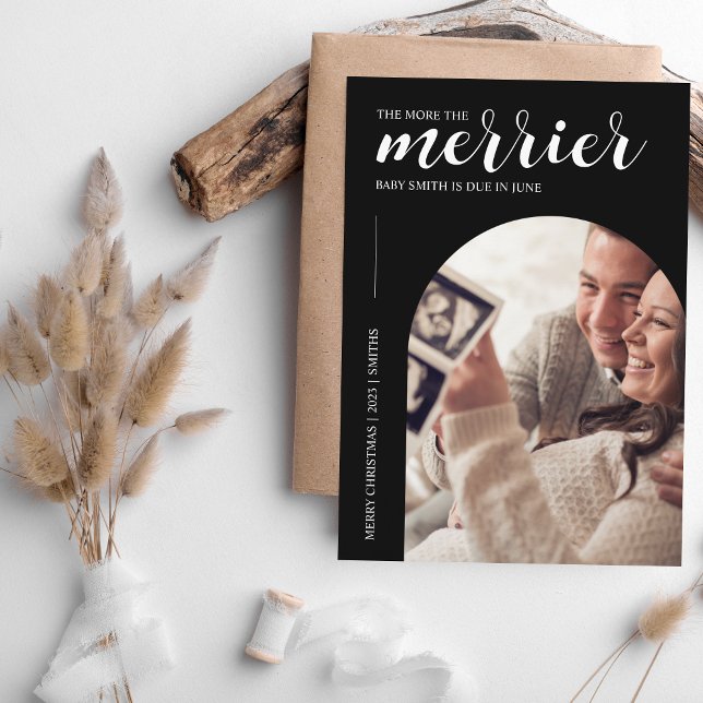 Cartes Pour Fêtes Annuelles Plus la grossesse de Noël noire est joyeuse (Créateur téléchargé)