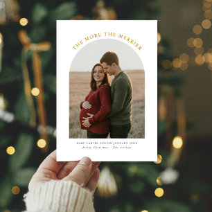 Cartes Pour Fêtes Annuelles Plus L'Arc De Noël Merrier Pregnancy Or