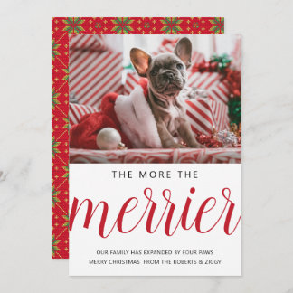 Cartes Pour Fêtes Annuelles plus le joyeux Noël nouveau animal/chien rouge