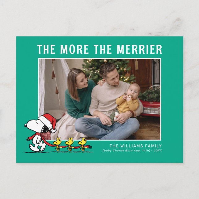 Cartes Pour Fêtes Annuelles Plus Le Merrier Est Merrier | Arachides Noël Nouve (Devant)