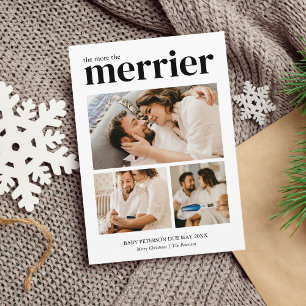 Cartes Pour Fêtes Annuelles Plus on est de fous, plus on rit Noël Moderne Gros