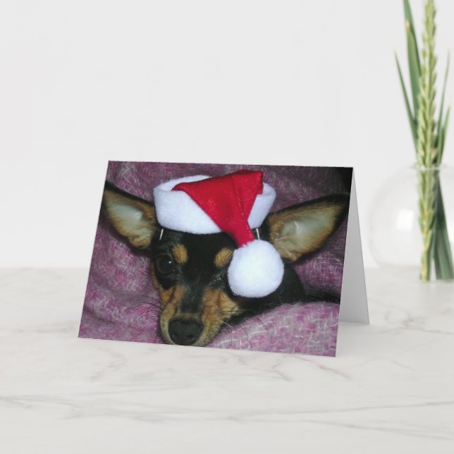 Cartes Pour Fêtes Annuelles Plus petit Elf de Père Noël (Devant)