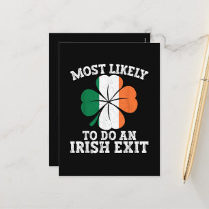 Cartes Pour Fêtes Annuelles Plus susceptible de faire une sortie irlandaise St