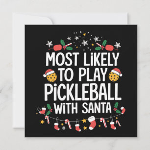 Cartes Pour Fêtes Annuelles Plus susceptible de jouer au pickleball avec la fa