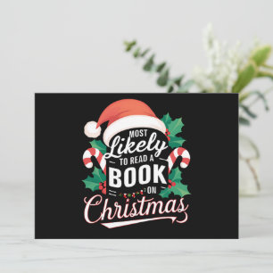 Cartes Pour Fêtes Annuelles Plus susceptible de lire un livre à Noël