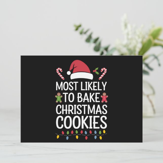 Cartes Pour Fêtes Annuelles Plus susceptible de préparer des biscuits de Noël  (Debout devant)