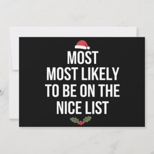 Cartes Pour Fêtes Annuelles Plus susceptible d'être sur la liste des gentils N