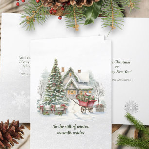 Cartes Pour Fêtes Annuelles Poem Barrow Nordic Snow Pine Forest Christmas Tree