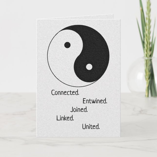 Cartes Pour Fêtes Annuelles Poème de connexion Yin Yang Soulmates (Devant)