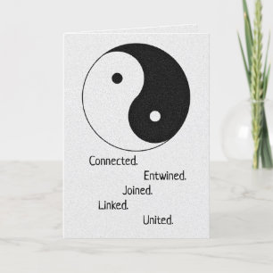 Cartes Pour Fêtes Annuelles Poème de connexion Yin Yang Soulmates
