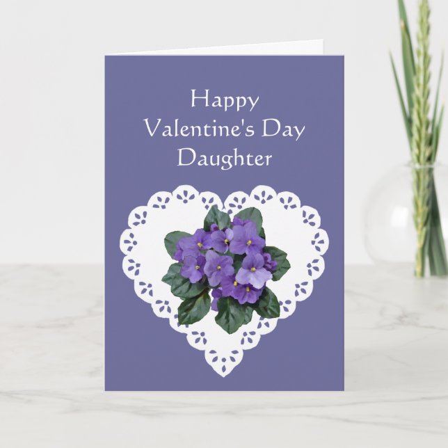 Cartes Pour Fêtes Annuelles Poème de Saint Valentin de Fille de Violet (Devant)