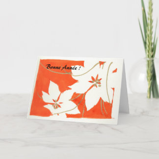 Cartes Pour Fêtes Annuelles Poinsetia Bonne Année