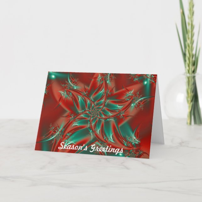 Cartes Pour Fêtes Annuelles Poinsettia, Bonnes Fêtes (Devant)