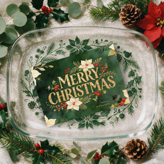 Cartes Pour Fêtes Annuelles Poinsettia Fleur d'hiver Accent de Noël TMF26