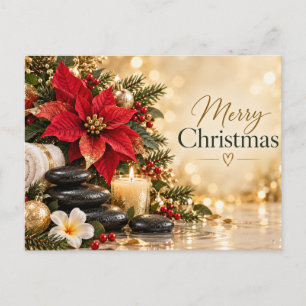 Cartes Pour Fêtes Annuelles Poinsettia Noël Spa