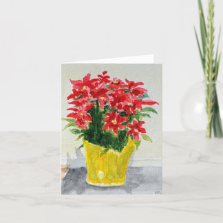 Cartes Pour Fêtes Annuelles "Poinsettias "