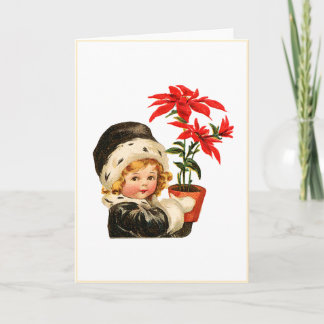 Cartes Pour Fêtes Annuelles Poinsettias vintages