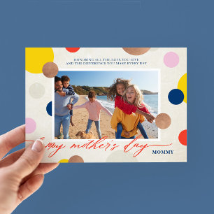 Cartes Pour Fêtes Annuelles Points Lumineux Bonne Fête des Mères Maman Photo