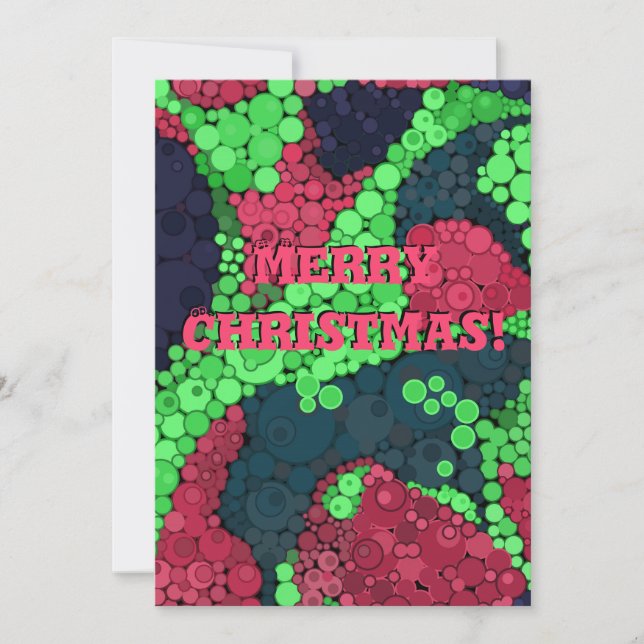 Cartes Pour Fêtes Annuelles Points pointillisés abstraits sans couture cercles (Devant)