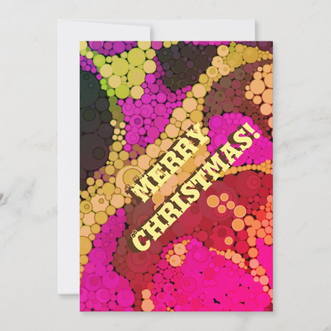 Cartes Pour Fêtes Annuelles Points pointillisés abstraits sans couture cercles (Devant)