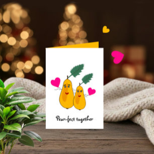 Cartes Pour Fêtes Annuelles Poires couple pour la Saint-Valentin