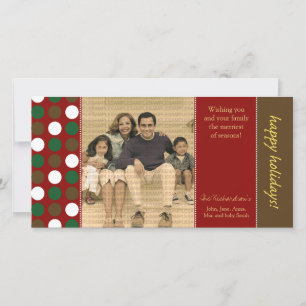 Cartes Pour Fêtes Annuelles Pois de Joyeux Jours customisés :: 01