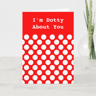 Cartes Pour Fêtes Annuelles Pois sur Red Valentine