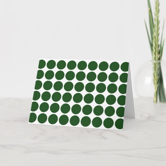 Cartes Pour Fêtes Annuelles Pois verts en blanc (Devant)