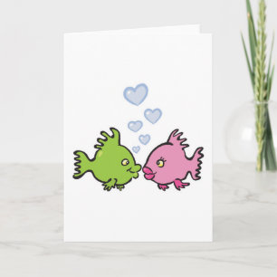 Cartes Pour Fêtes Annuelles poisson amoureux valentine