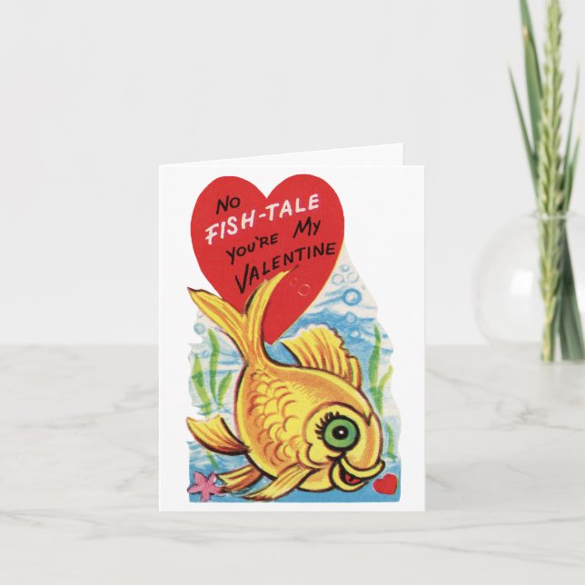Cartes Pour Fêtes Annuelles Poisson de la Saint-Valentin Coeur d'amour doux (Devant)