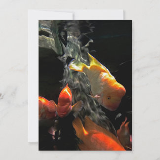 Cartes Pour Fêtes Annuelles Poisson d'or |Aquarium coloré