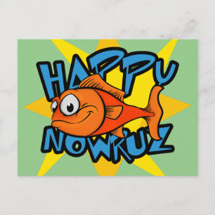 Cartes Pour Fêtes Annuelles Poisson rouge Soleil souriant Nouvel An persan Now
