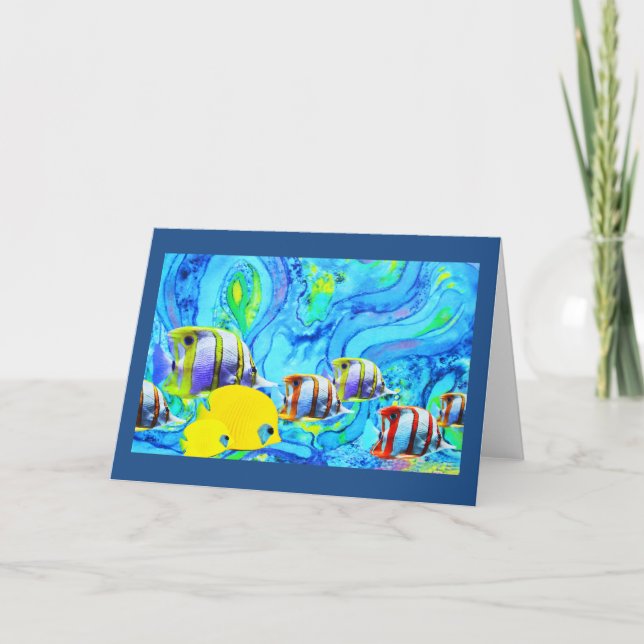 Cartes Pour Fêtes Annuelles Poisson tropical (Devant)