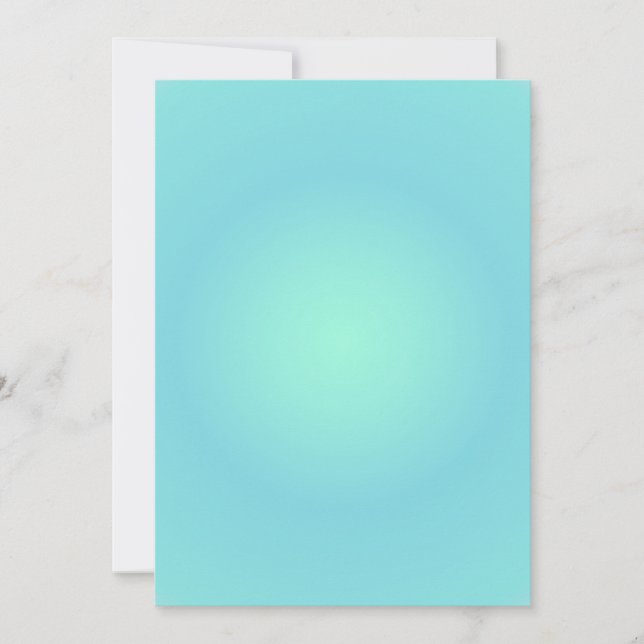 Cartes Pour Fêtes Annuelles Poissons Aura Gradient Zodiac, Vert Gradient (Devant)