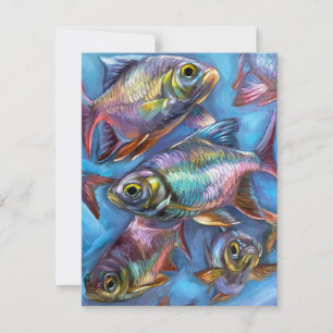 Cartes Pour Fêtes Annuelles Poissons Tropicaux En Acrylique