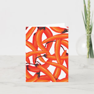 Cartes Pour Fêtes Annuelles Poivrons rouges Hot Chili