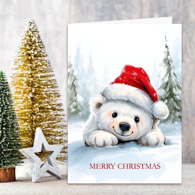 Cartes Pour Fêtes Annuelles Polar Bear Christmas (Créateur téléchargé)
