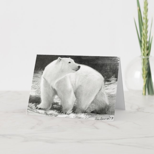 Cartes Pour Fêtes Annuelles Polar Bear Holiday personnalisable (Devant)